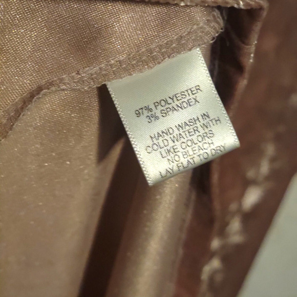 Gibsonlook V-Neck Blouse Purple Shimmer Silky Velvet Touch Y2K sz S Flutter Slee - Picture 4 of 4